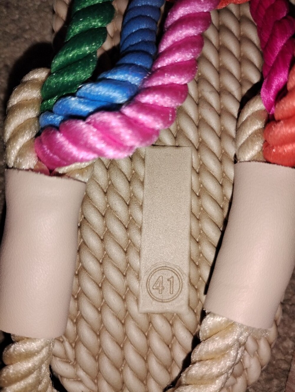 Multicolor Women's Rope Sandals - Picture 3 of 3